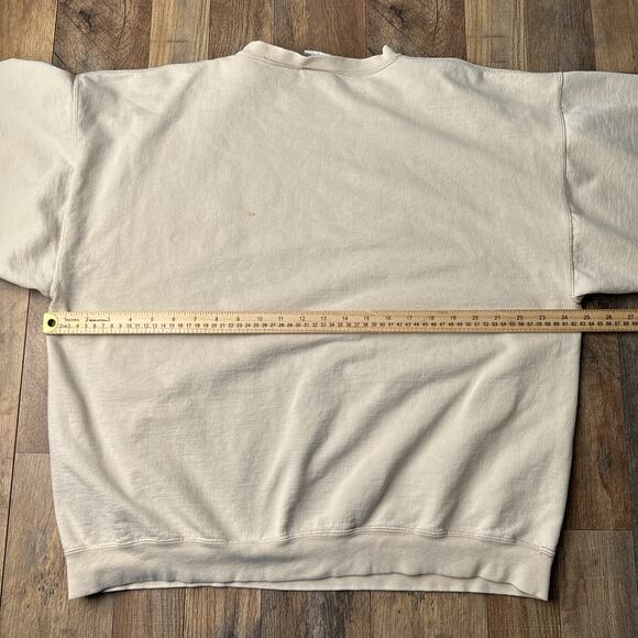 Vintage‎ 90s Disney Sweatshirt Men's Large Beige Athletic Mickey Mouse 4936 - Picture 12 of 14